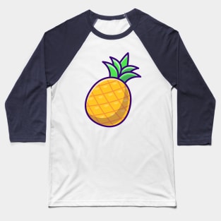 Pineapple Fruit Cartoon Baseball T-Shirt